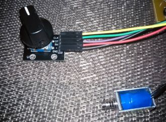 Solenoid as Mechanical Lock and Rotary Encoder