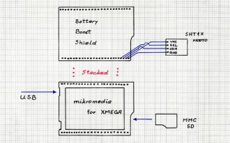 Datalogger for Temp. and Hum. Schematics