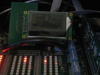 The ME truck on a Displaytech 64128N module.